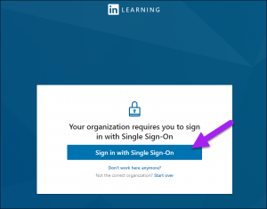 Sign in with single sign-on button.