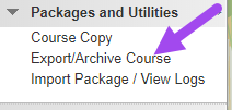 export archive package