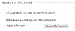 import select package button