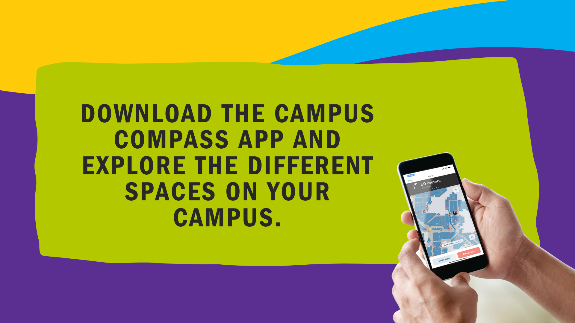 Download the Campus Compass App and explore the different spaces on your campus.