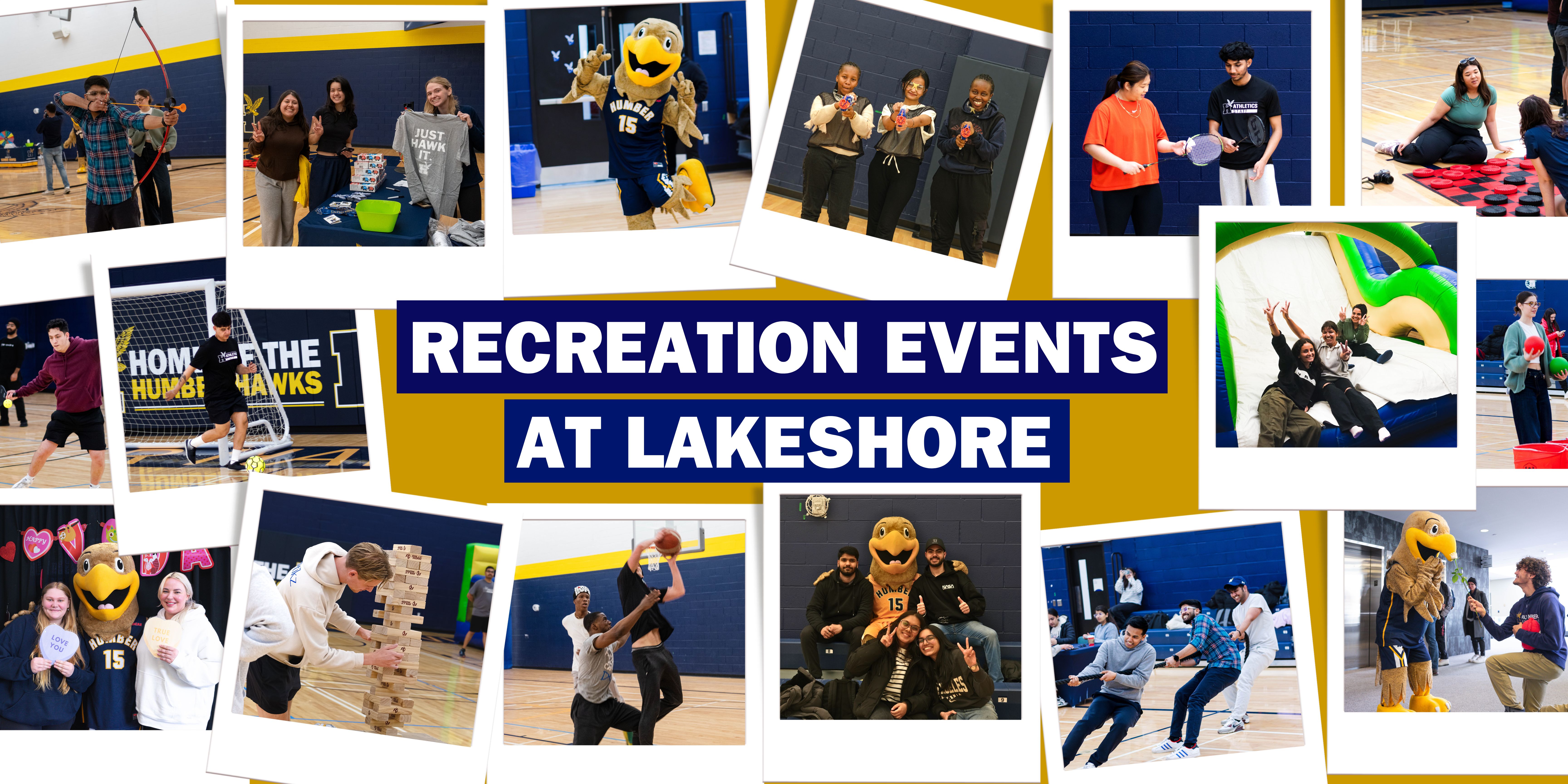 Students participating in Lakeshore campus recreation events
