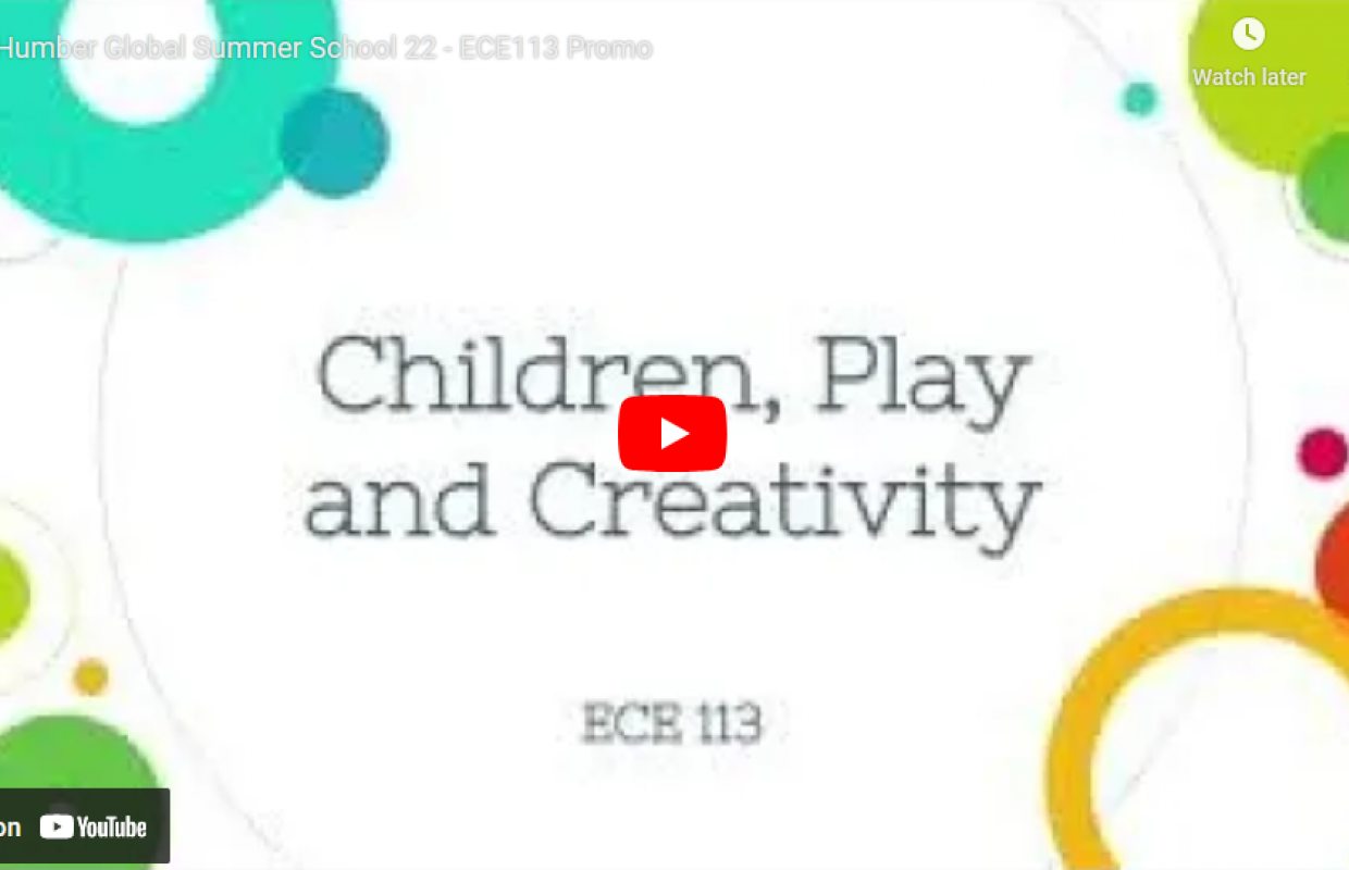 Video still - colourful shapes with text Children, Play and Creativity