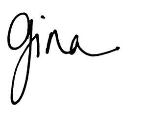 Hand-written signature for Gina