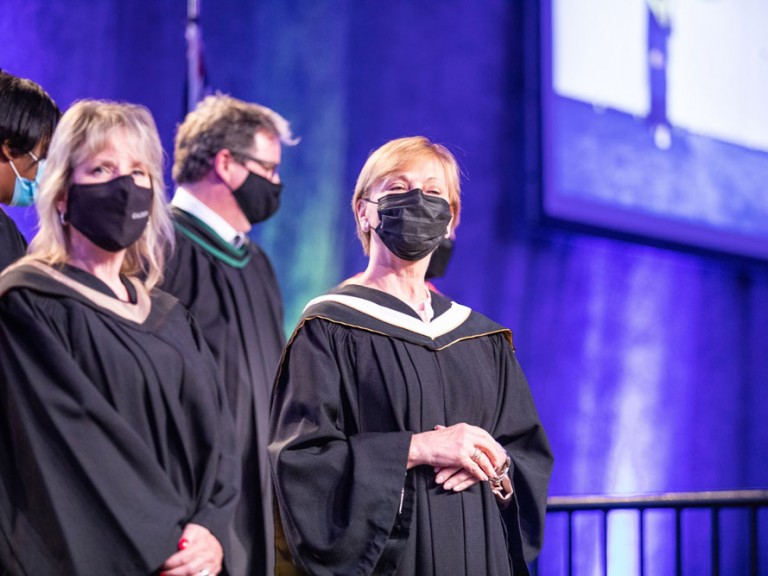 People on Humber stage waiting for Students