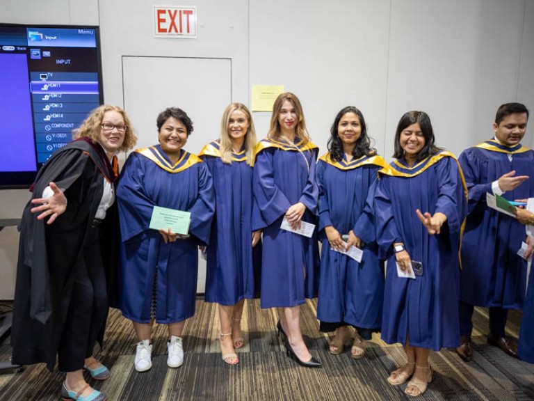 Graduates posing for photo