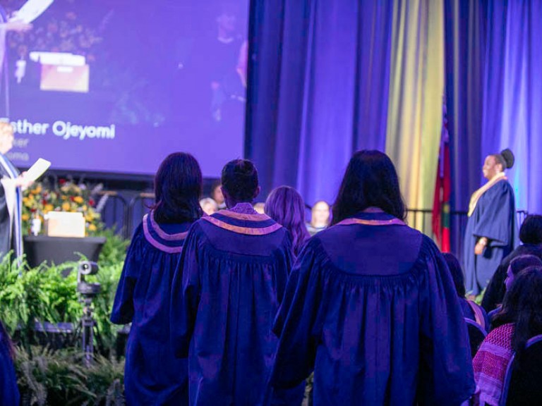 Graduates proceeding to stage