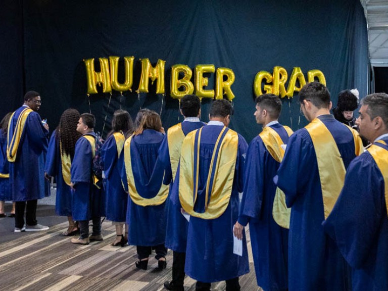 Line of Humber graduates