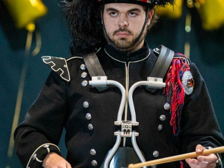 Drummer in formal kilt