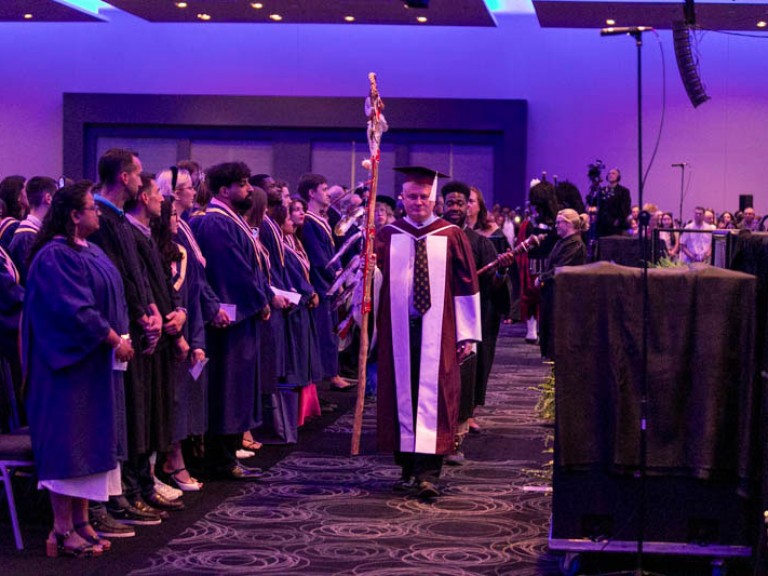 Humber faculty proceed into ceremony hall