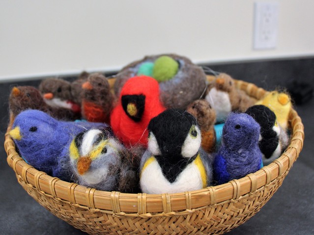 basket full of birds toy
