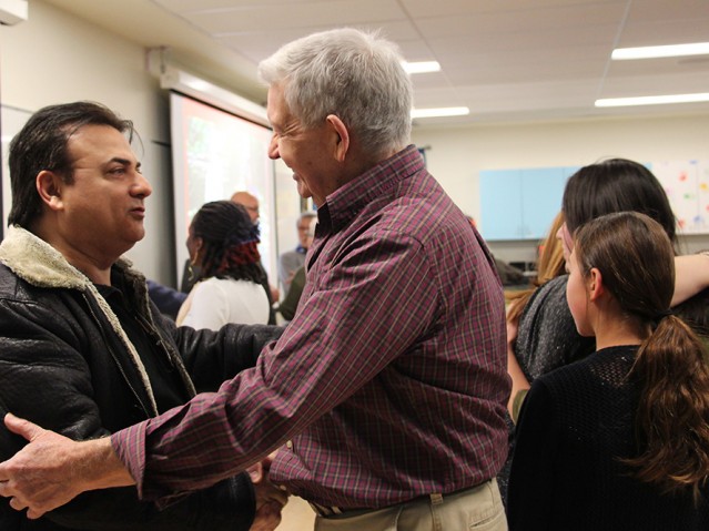 two persons Greeting each other