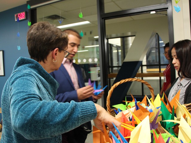 Baskets full of paper toys