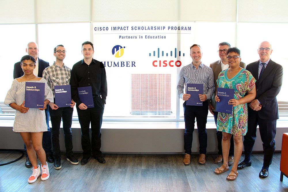 Students receiving the award