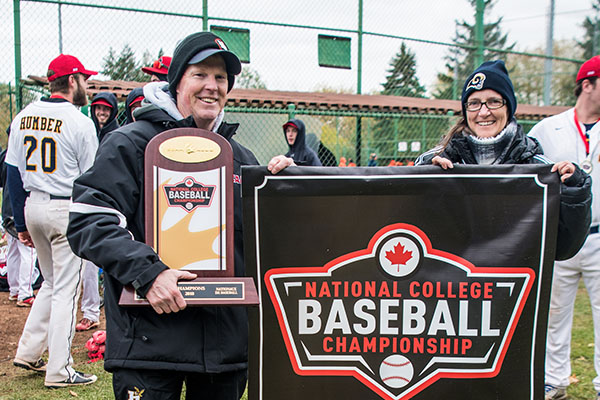 Jim and Evelyn at a national baseball championship