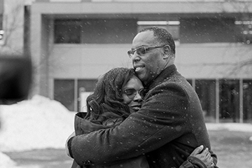 marcia and leroy hugging