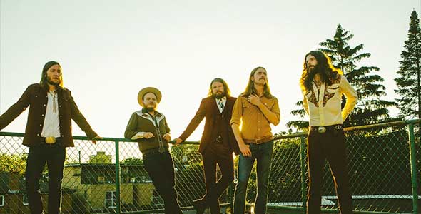 The Sheepdogs outside - different angle