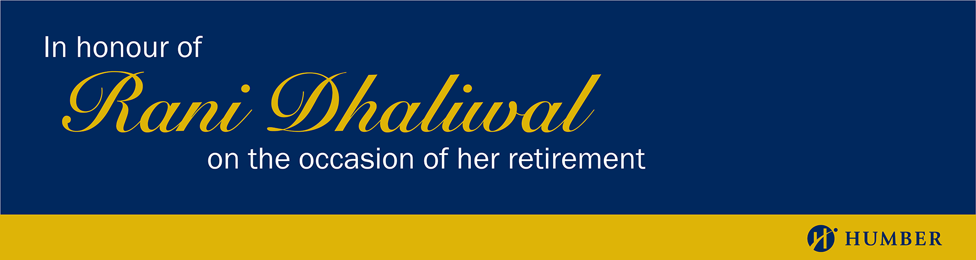 in honour of rani dhaliwal on the occasion of her retirement