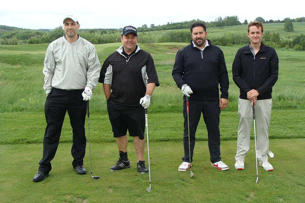 Foursome on the golf course
