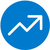 Trending up arrow icon