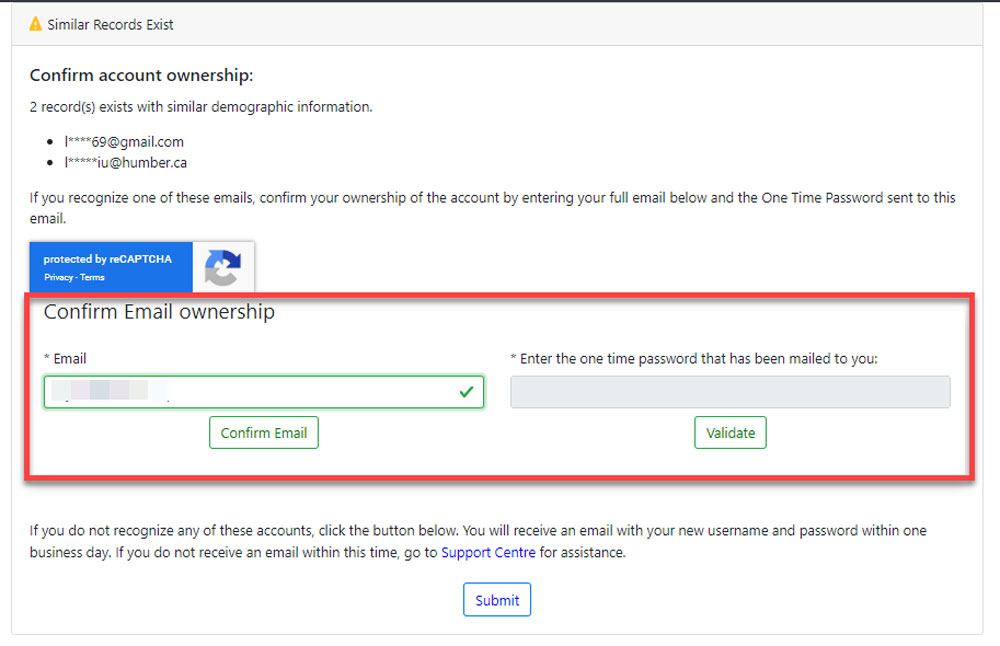 Confirm Email Ownership