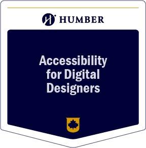 Accessibility for Digital Designers micro-credential badge