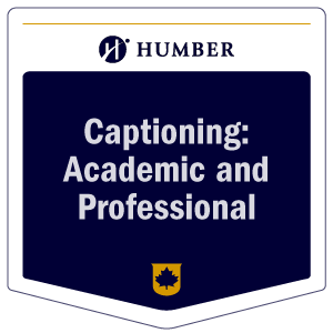 Captioning for Academic and Professional Purposes micro-credential badge