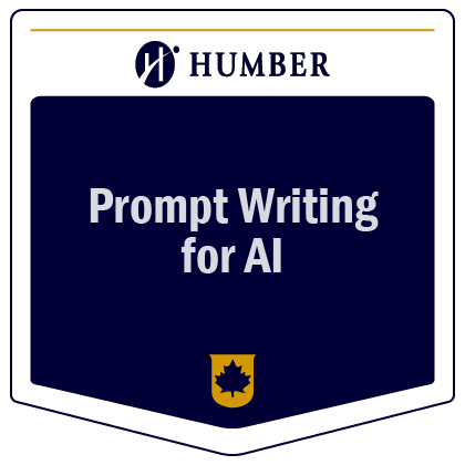 Prompt writing for AI digital badge