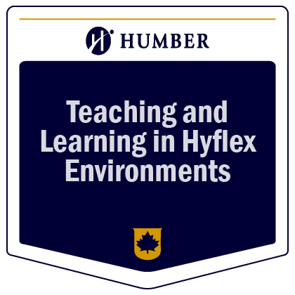 Teaching and Learning in Hyflex Environments micro-credential badge