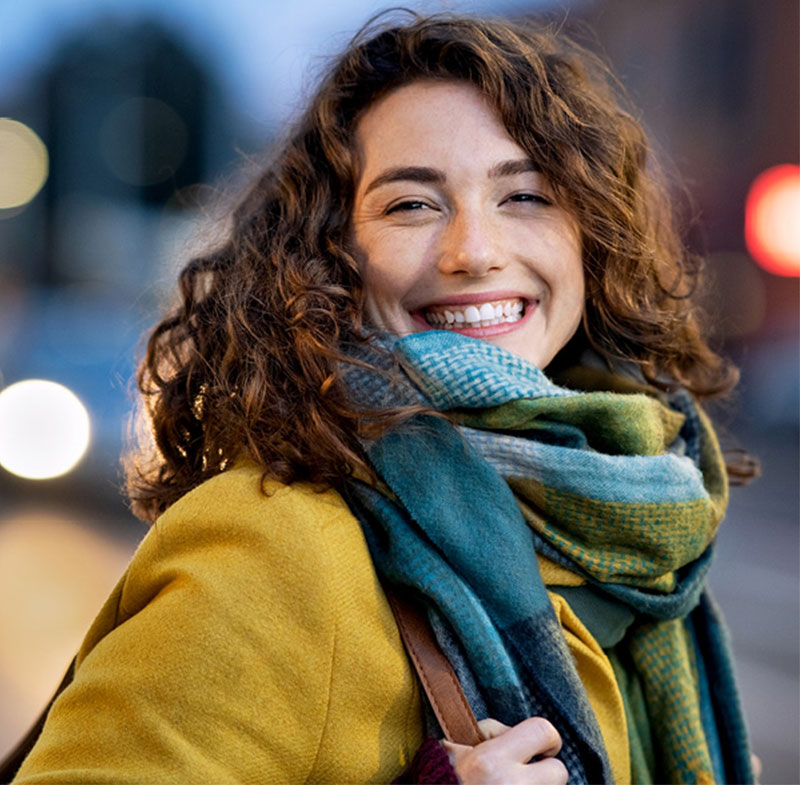 person outside smiling