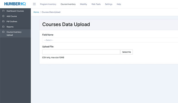 course data upload