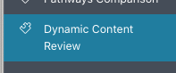 screenshot of dynamic content review button