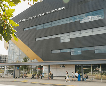 Exterior shot of The Barrett Centre
