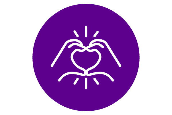icon of hands making a heart
