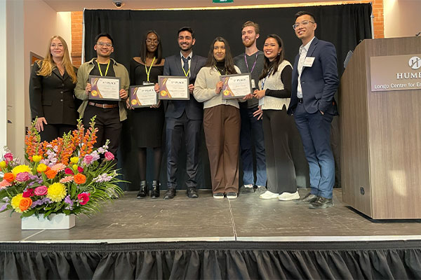 Students receiving award