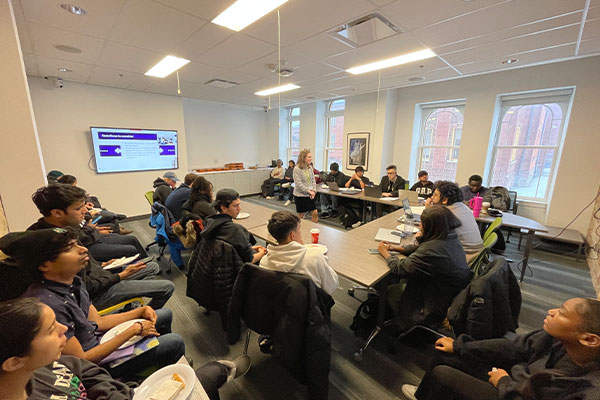 group of students Watching class