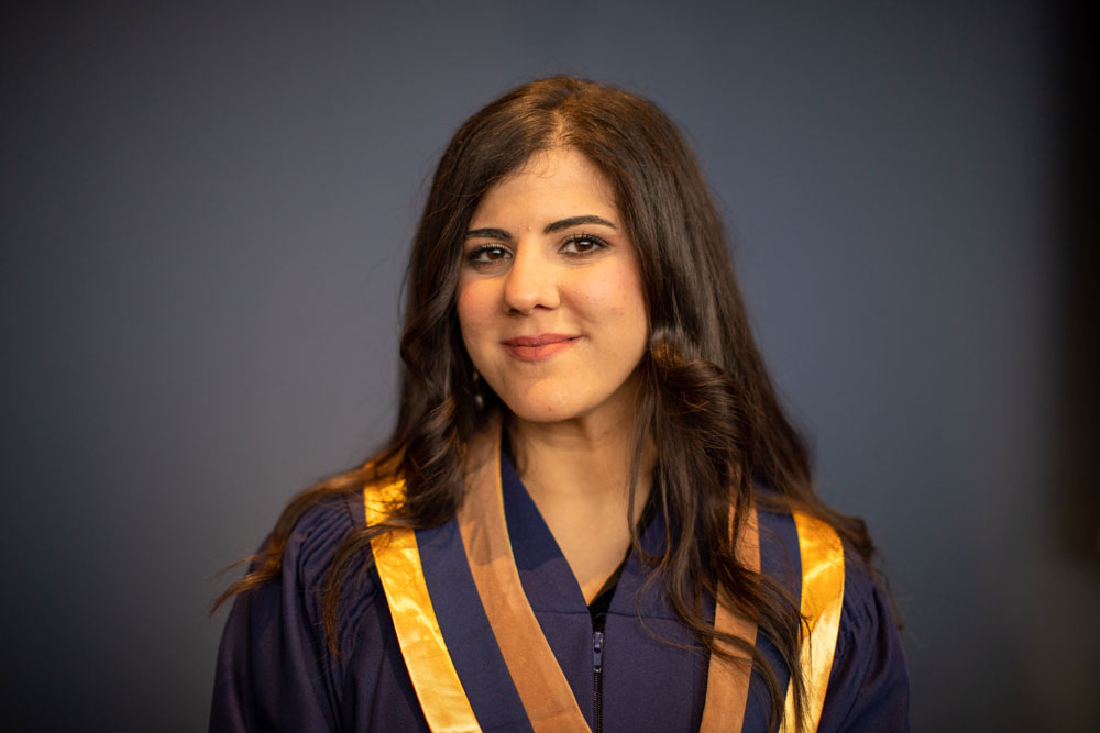 Close up of grad