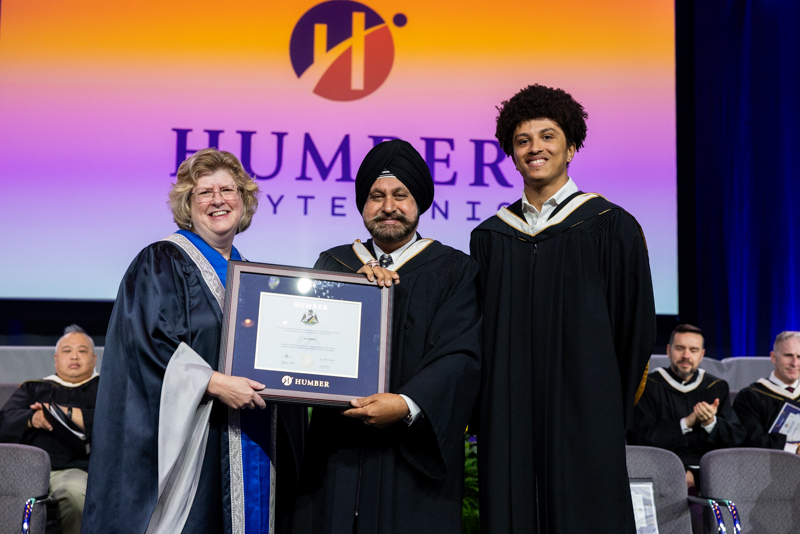 Person receiving award