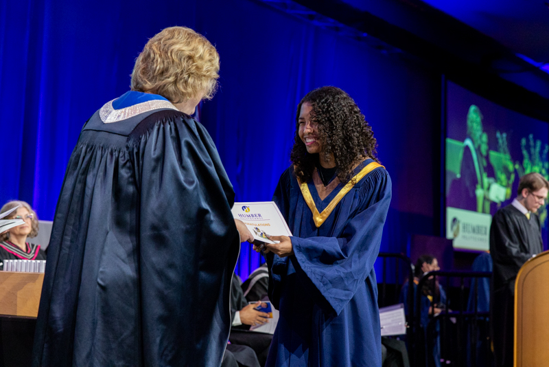Student receiving diploma