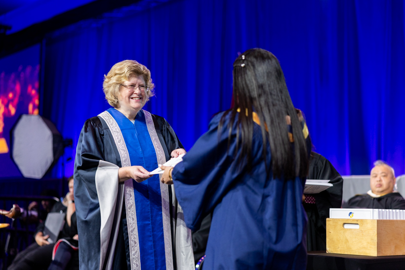 Humber President Giving Diploma