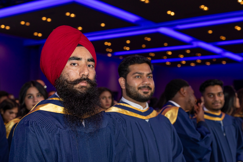 Student smiling for camera