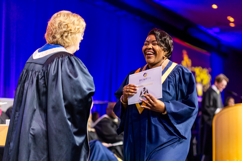 Student receiving diploma