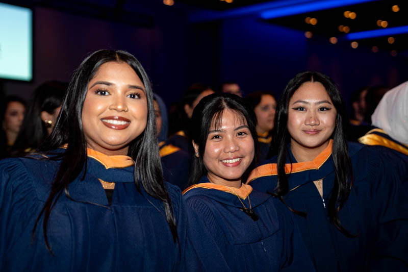 Students smiling for photo