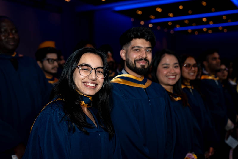 Students smiling for photo