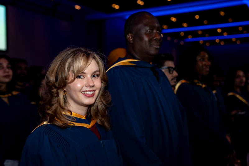Students smiling for photo
