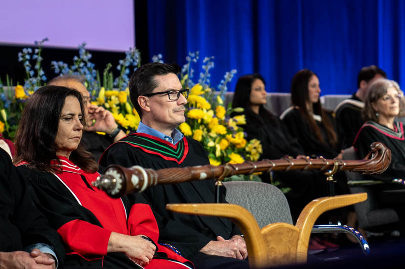 Wood Staff on display