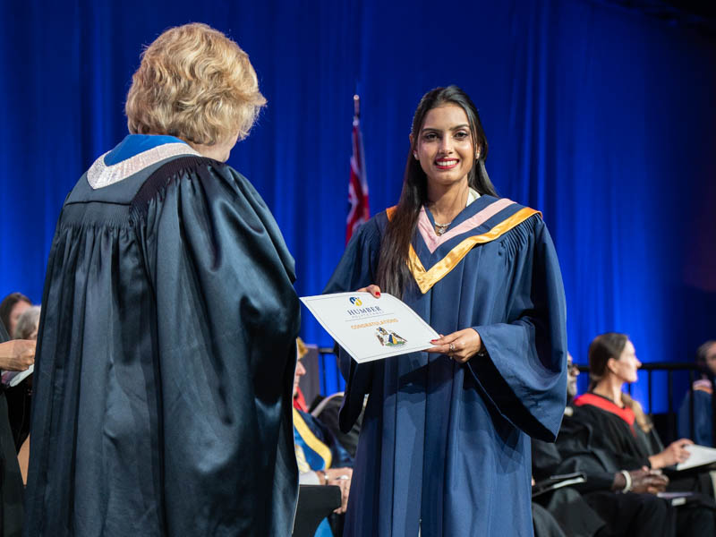 Student receiving diploma