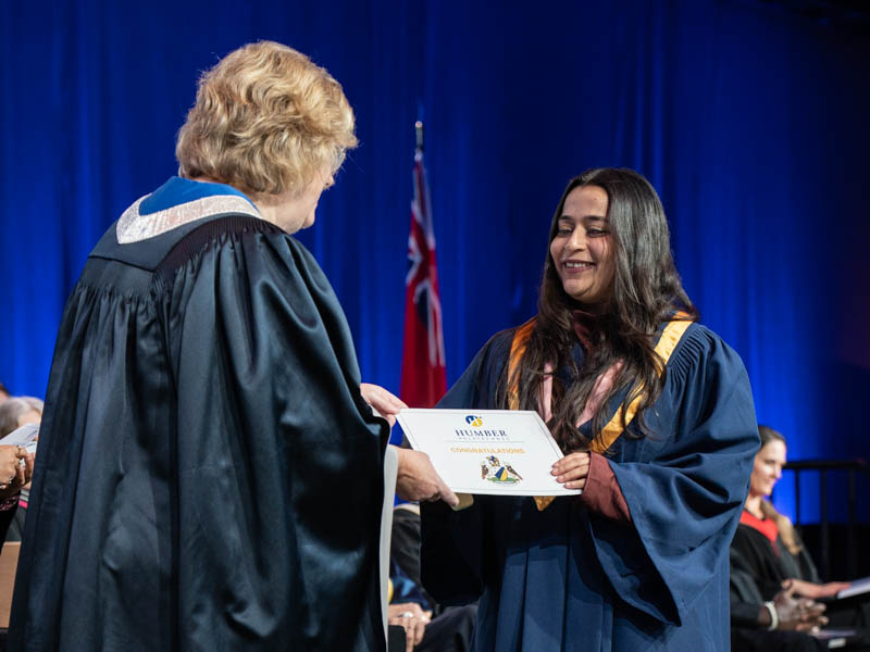 Student receiving diploma