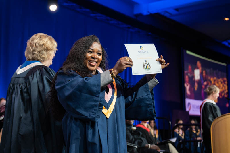 Student receiving diploma