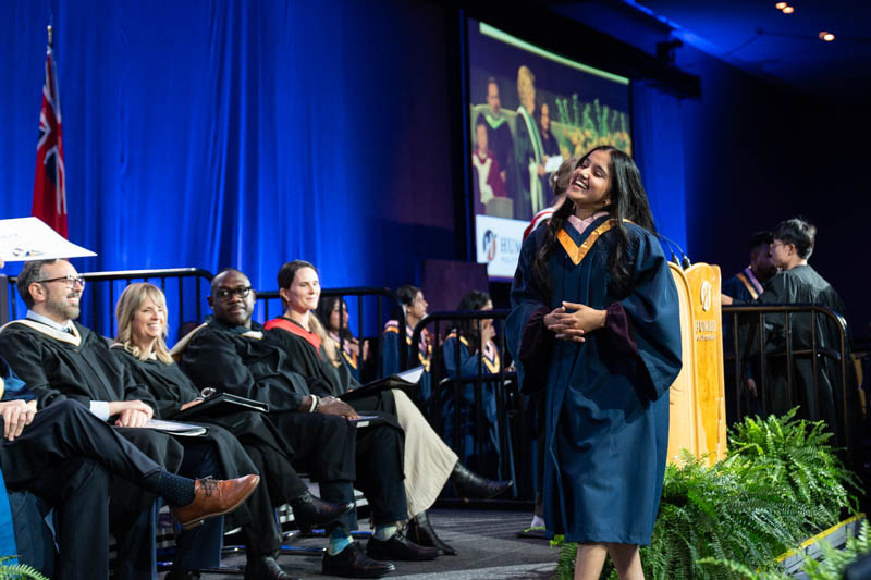 Student receiving diploma