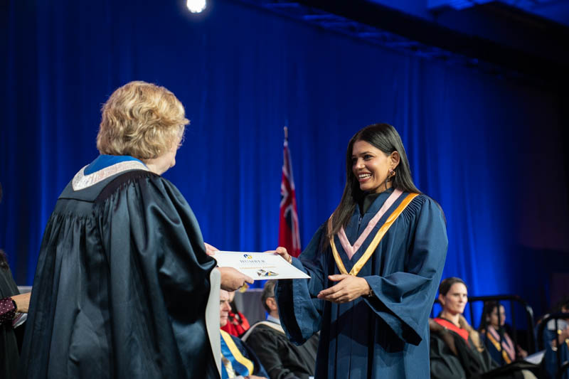 Student receiving diploma